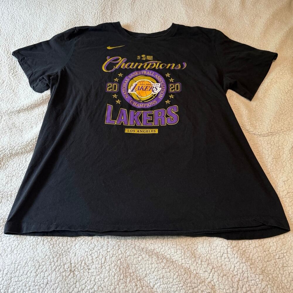 Nike Los Angeles Lakers 2020 NBA Finals Champions Locker Room TShirt Black XXL